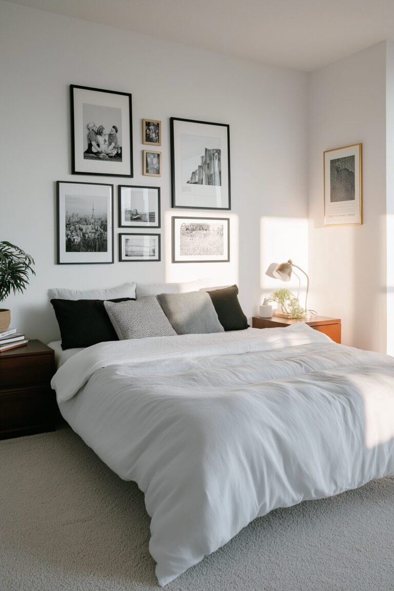 View of How to Style a Minimalist Bedroom Without Losing Personality ...