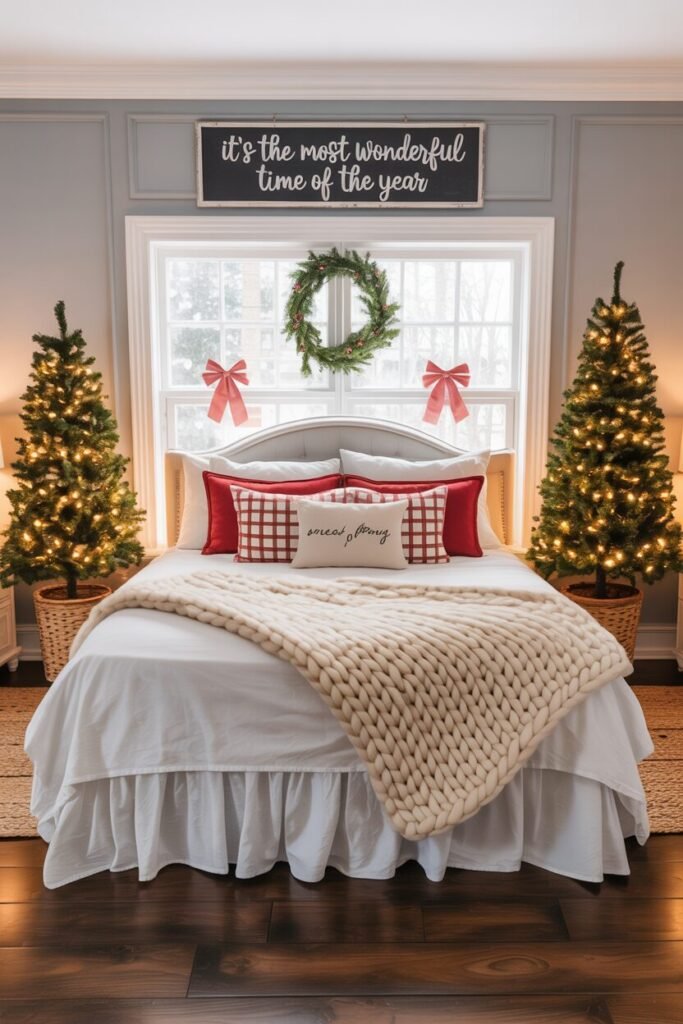 use these 2 exact keywords for pin titlee: christmas bedroom decor ideas, christmas bedroom design inspirations. (use these exact keywords for pin description: christmas bedroom decor ideas, christmas bedroom design inspirations, christmas decor ideas bedroom, christmas bedroom ideas, christmas room decor ideas, christmas bedroom designs inspo.)