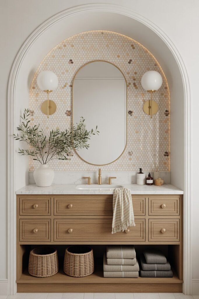 use these 2 exact keywords for pin title: bathroom counter decor ideas, bathroom counter styling. (use these exact keywords for pin description: bathroom counter decor ideas, bathroom counter styling, bathroom counter ideas, bathroom counter organization, bathroom countertop decor ideas, bathroom countertop organization ideas, bathroom vanity decor ideas)