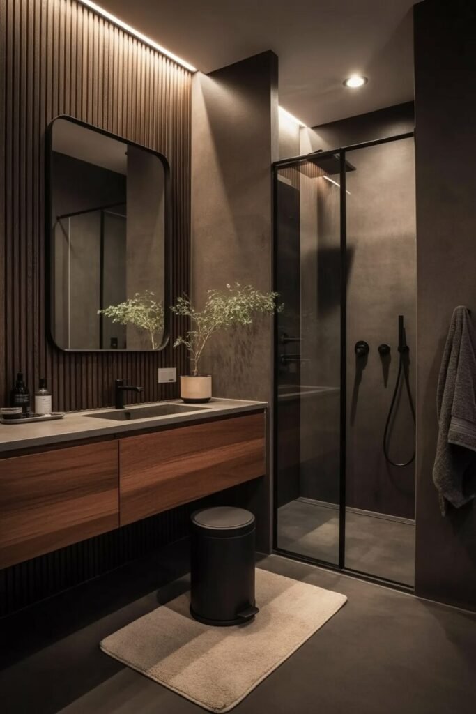 use these 2 exact keywords for pin title: dark moody bathroom ideas, dark moody bathroom decor ideas. (use these exact keywords for pin description: dark moody bathroom ideas, dark moody bathroom decor ideas, dark and moody bathrooms, moody dark bathroom aesthetic, moody dark modern bathroom designs, dark moody small bathroom ideas, dark moody bathroom designs)