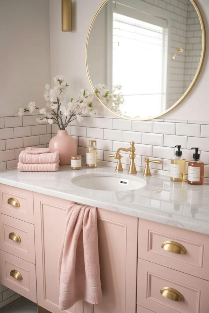use these 2 exact keywords for pin title: modern pink bathroom ideas, pink bathroom decor ideas. (use these exact keywords for pin description: modern pink bathroom ideas, pink bathroom decor ideas, pink bathroom aesthetic, bathroom pink designs, pink bathroom inspo, bathroom ideas pink)