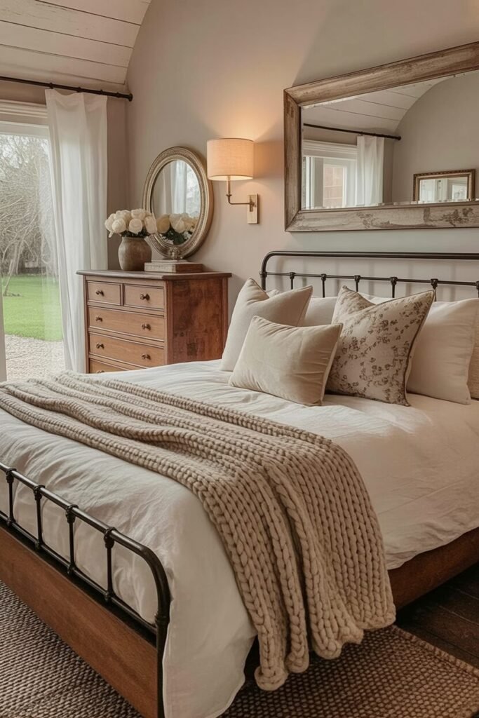 use this exact keyword for pin title: cozy farmhouse bedroom ideas. (use these exact eywords for pin description: cozy farmhouse bedroom ideas, modern farmhouse bedroom decor ideas, cozy farmhouse bedroom decor, cozy farmhouse style bedroom inspiration, cozy rustic master bedrooms farmhouse, cozy farm style bedroom designs, cozy country farmhouse bedroom ideas)