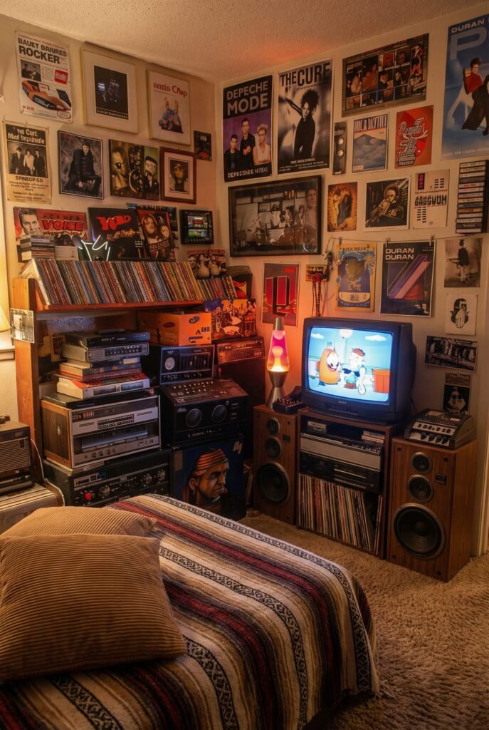 use these 2 exact keywords for pin title: 80s bedroom aesthetic, 80s room decor ideas (use these exact keywords for pin description: 80s bedroom aesthetic, 80s room decor ideas, 80s bedroom ideas, bedroom 80s style, 80s room design inspiration, 80s room aesthetic, 80s style bedroom)