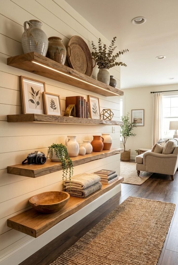 use these 2 exact keywords for pin title: floating shelves living room (use these exact keywords for pin description: floating shelves living room, living room floating shelves, unique floating shelf ideas for living room, diy floating shelves decor for living room, floating wall shelves living room, floating shelf decor living room, floating shelf design ideas for living room, floating shelf ideas & floating shelf decor for cozy living room)