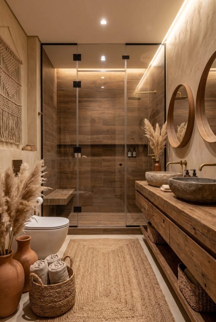 use these 2 exact keywords for pin title: brown and beige bathroom ideas (use these exact keywords for pin description: brown and beige bathroom ideas, beige and brown bathroom decor ideas, brown beige bthroom design, brown and beige bathroom interior inspiration, brown and beige bathroom remodel inspo, beige and brown bathroom aesthetic, brown and beige bathroom renovation ideas to recreate right now)