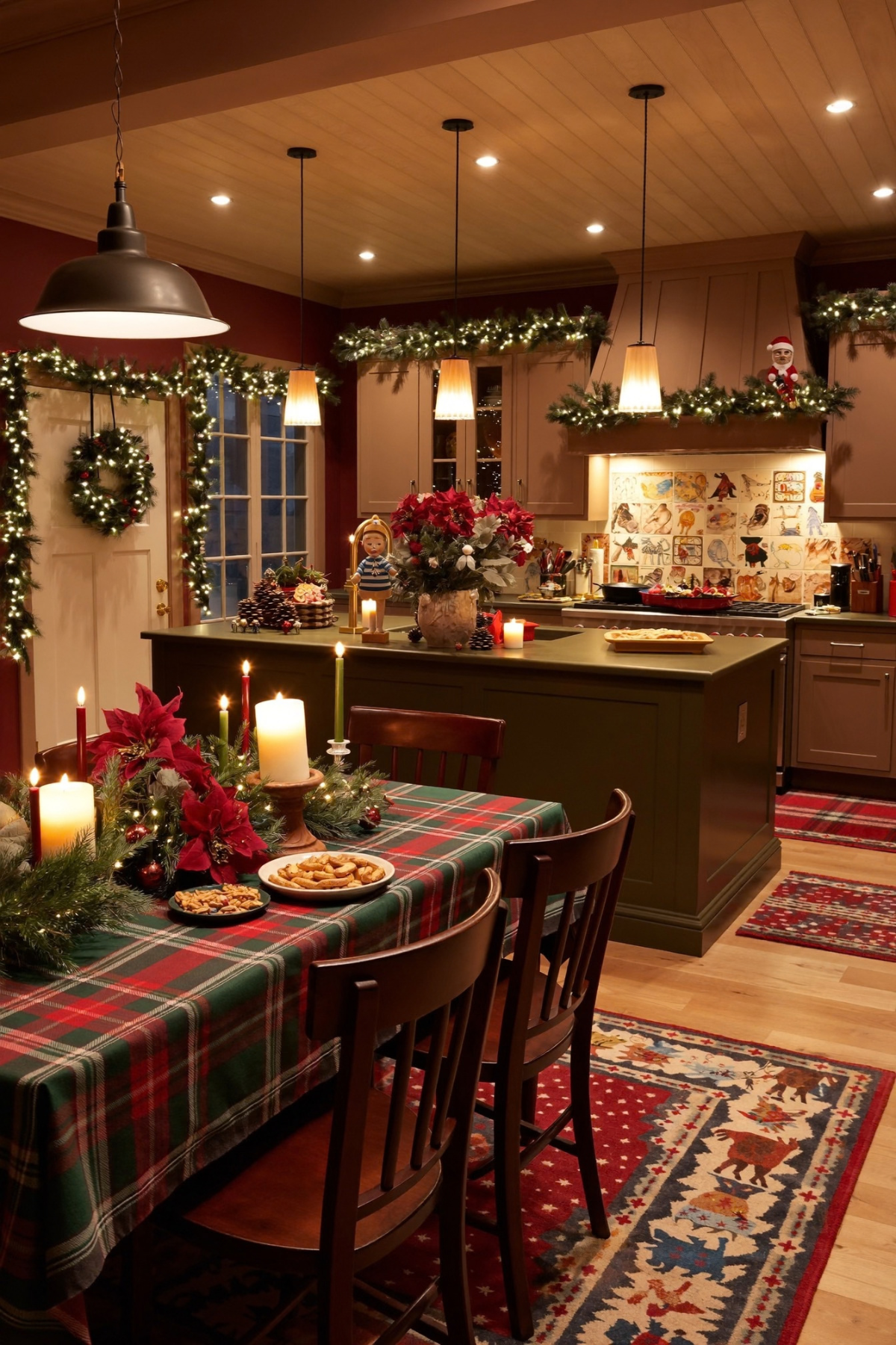 use these 2 exact keywords for pin title: christmas kitchen ideas, cozy christmas kitchen (use these exact keywords for pin description: christmas kitchen ideas, kitchen island christmas decor ideas, christmas kitchen decor ideas, kitchen christmas decorations, christmas decor kitchen, decorate kitchen for christmas, kitchen cabinet christmas decor, cozy christmas kitchen design)