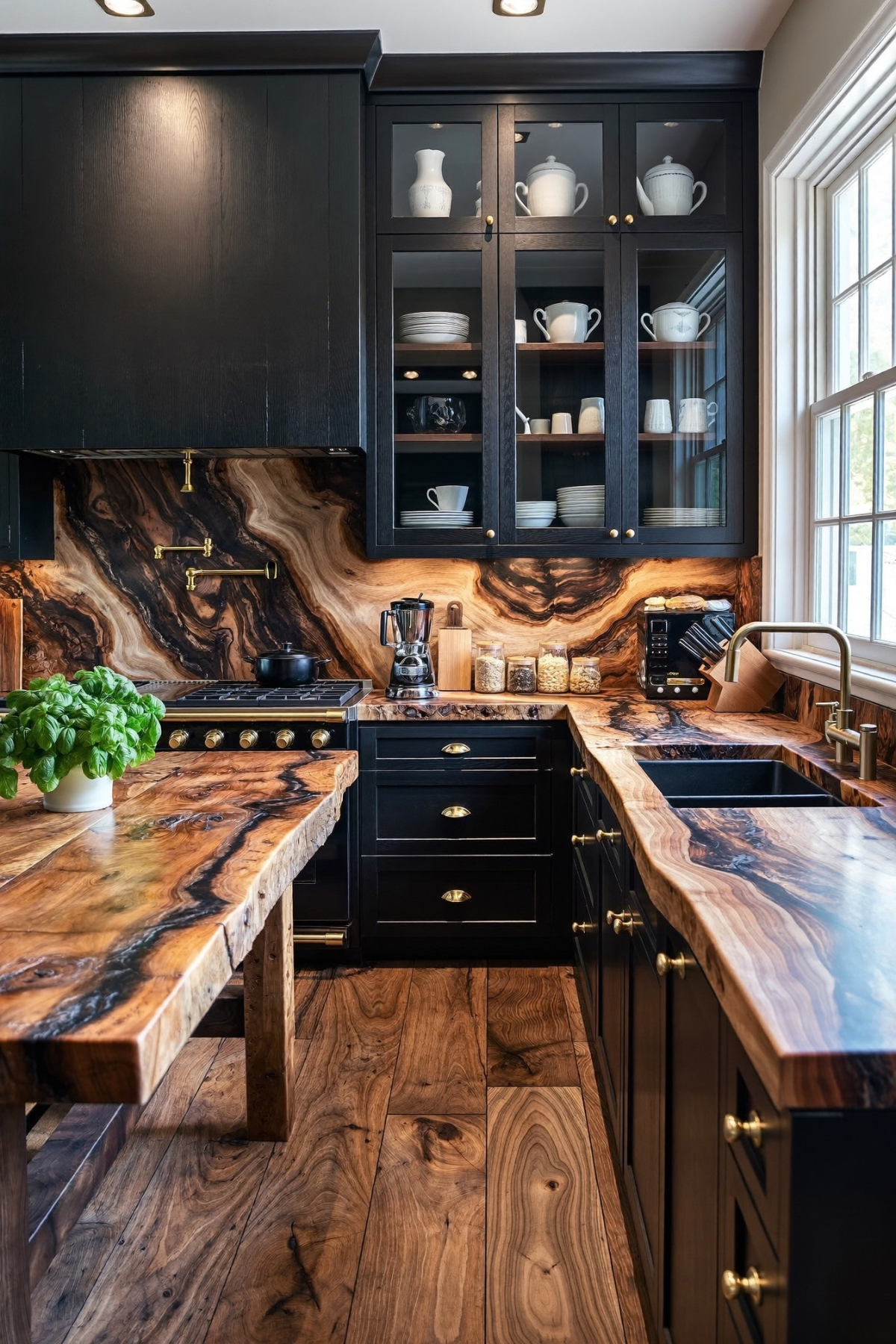 use these 2 exact keywords for pin title: modern black kitchen ideas, black kitchen cabinets (use these exact keywords for pin description: modern black kitchen ideas, black kitchen cabinets, kitchen black, black kitchen design ideas, black kitchen decor, black kitchen countertops, Black Kitchen Aesthetic, Dark Kitchen Aesthetic, Dark Kitchen Design inspo)